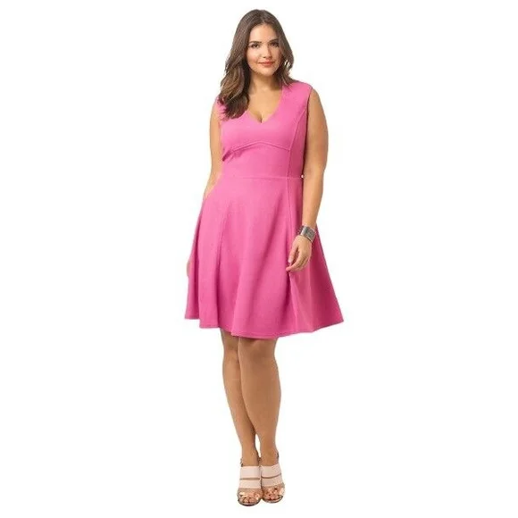 city chic pink dress City Chic Plus Size Night Garden Dress